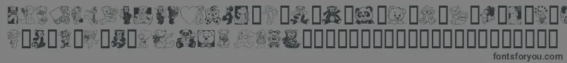 TeddyberV1.1 Font – Black Fonts on Gray Background
