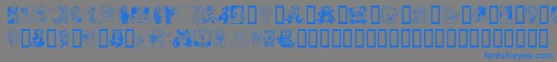 TeddyberV1.1 Font – Blue Fonts on Gray Background