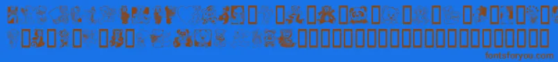 TeddyberV1.1 Font – Brown Fonts on Blue Background