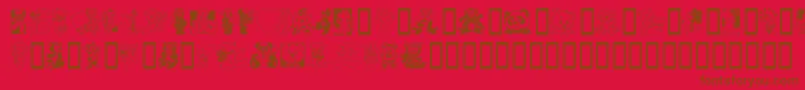 TeddyberV1.1 Font – Brown Fonts on Red Background