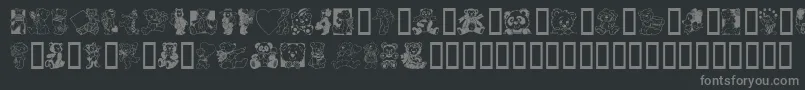 フォントTeddyberV1.1 – 黒い背景に灰色の文字