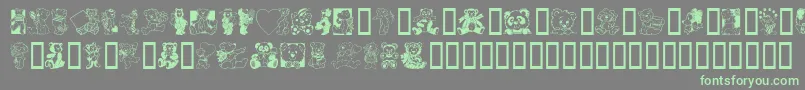TeddyberV1.1 Font – Green Fonts on Gray Background