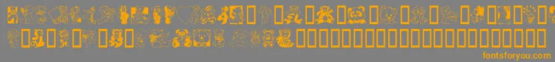 TeddyberV1.1 Font – Orange Fonts on Gray Background