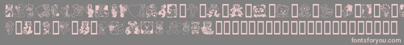 TeddyberV1.1 Font – Pink Fonts on Gray Background