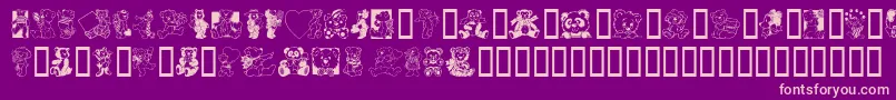 TeddyberV1.1 Font – Pink Fonts on Purple Background