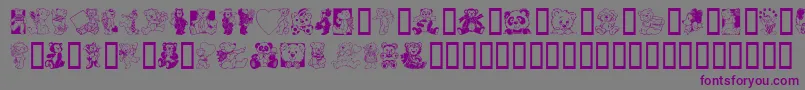 TeddyberV1.1 Font – Purple Fonts on Gray Background