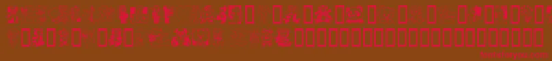 TeddyberV1.1 Font – Red Fonts on Brown Background
