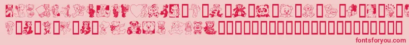 TeddyberV1.1 Font – Red Fonts on Pink Background