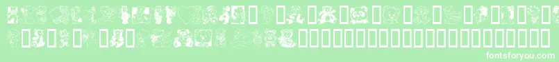 フォントTeddyberV1.1 – 緑の背景に白い文字