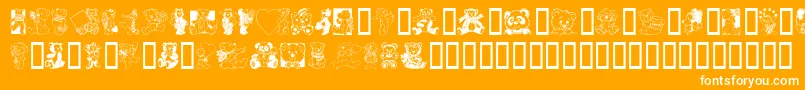 TeddyberV1.1 Font – White Fonts on Orange Background