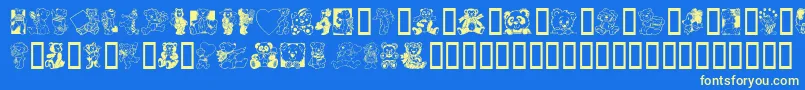 Police TeddyberV1.1 – polices jaunes sur fond bleu