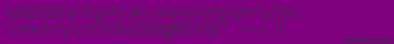 SoulLotionLightItalic Font – Black Fonts on Purple Background