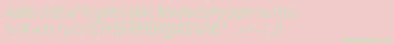 SoulLotionLightItalic Font – Green Fonts on Pink Background