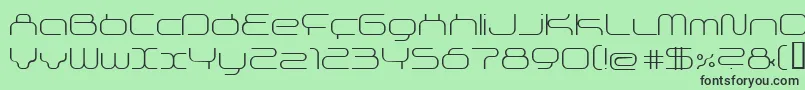 SupersonicThin Font – Black Fonts on Green Background