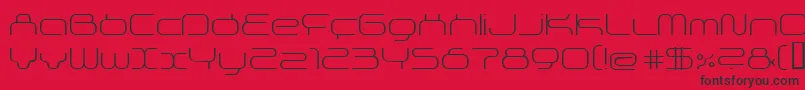 SupersonicThin Font – Black Fonts on Red Background