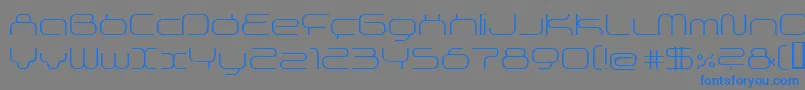 SupersonicThin Font – Blue Fonts on Gray Background