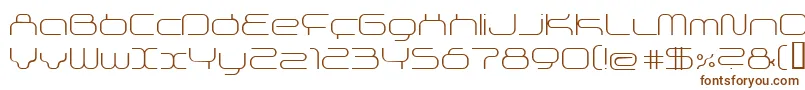 Шрифт SupersonicThin – коричневые шрифты на белом фоне