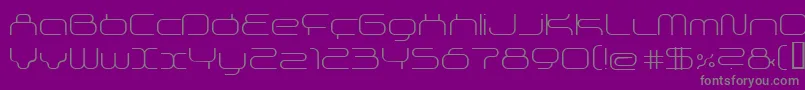 SupersonicThin Font – Gray Fonts on Purple Background