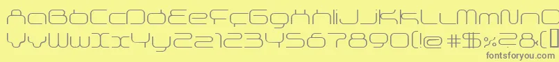 SupersonicThin Font – Gray Fonts on Yellow Background