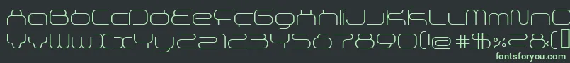 Шрифт SupersonicThin – зелёные шрифты на чёрном фоне
