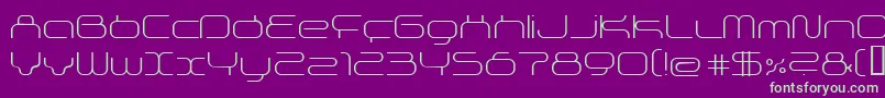 SupersonicThin Font – Green Fonts on Purple Background