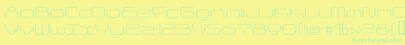 SupersonicThin Font – Green Fonts on Yellow Background