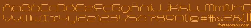 SupersonicThin Font – Orange Fonts on Brown Background