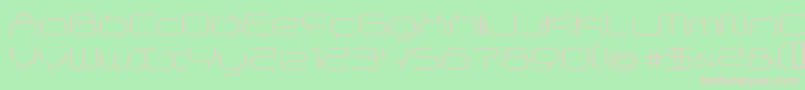 SupersonicThin Font – Pink Fonts on Green Background