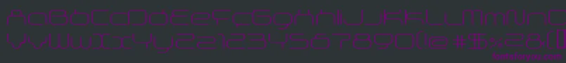 SupersonicThin-Schriftart – Violette Schriften auf schwarzem Hintergrund