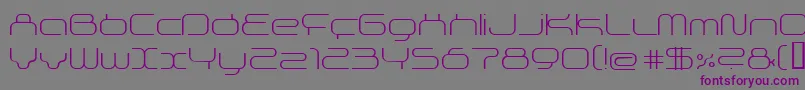 SupersonicThin-fontti – violetit fontit harmaalla taustalla