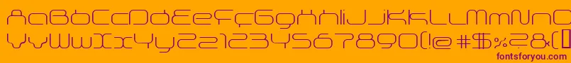 Czcionka SupersonicThin – fioletowe czcionki na pomarańczowym tle