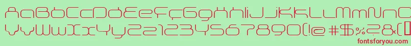 SupersonicThin Font – Red Fonts on Green Background