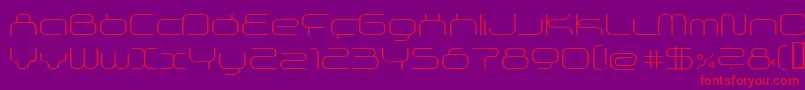 SupersonicThin Font – Red Fonts on Purple Background