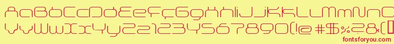 SupersonicThin Font – Red Fonts on Yellow Background