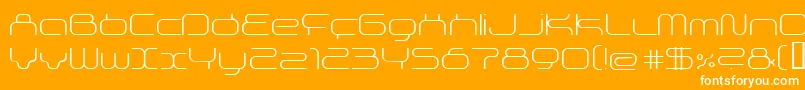 SupersonicThin Font – White Fonts on Orange Background