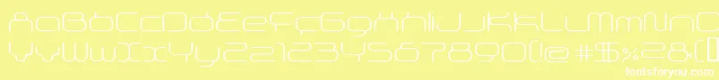 SupersonicThin Font – White Fonts on Yellow Background