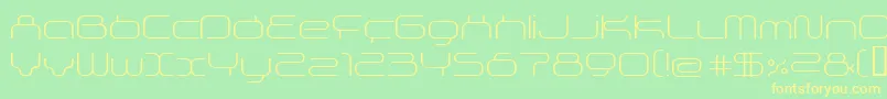 SupersonicThin Font – Yellow Fonts on Green Background