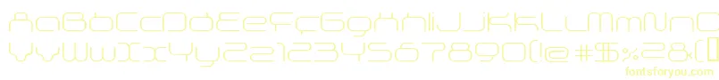 Czcionka SupersonicThin – żółte czcionki