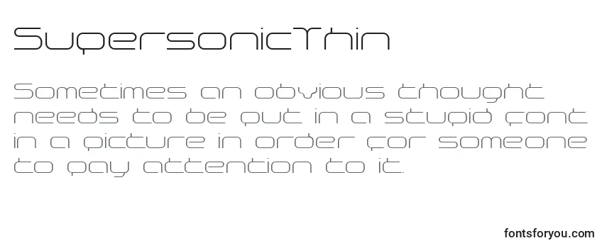 Шрифт SupersonicThin
