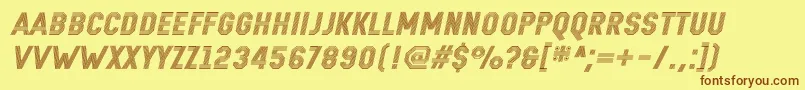 RemponkItalic Font – Brown Fonts on Yellow Background