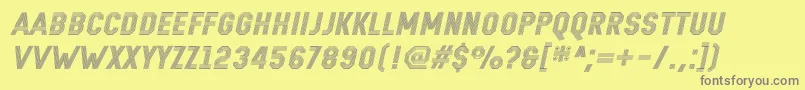 RemponkItalic Font – Gray Fonts on Yellow Background