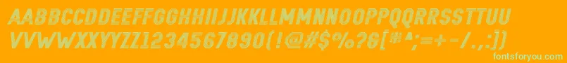 RemponkItalic Font – Green Fonts on Orange Background