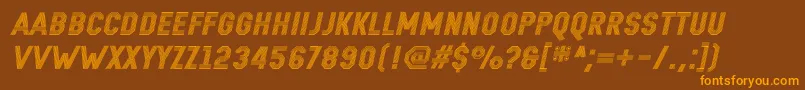 RemponkItalic Font – Orange Fonts on Brown Background