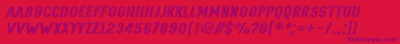 RemponkItalic Font – Purple Fonts on Red Background