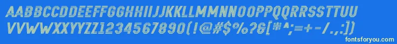 RemponkItalic Font – Yellow Fonts on Blue Background