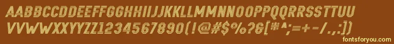 RemponkItalic Font – Yellow Fonts on Brown Background