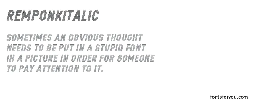 Review of the RemponkItalic Font