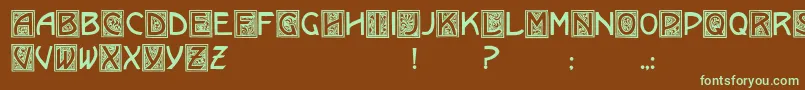 Kramer Font – Green Fonts on Brown Background