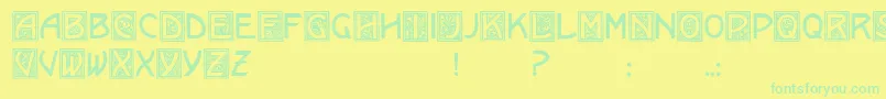 Kramer Font – Green Fonts on Yellow Background