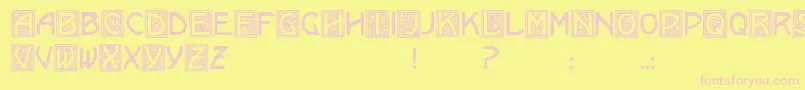 Kramer Font – Pink Fonts on Yellow Background